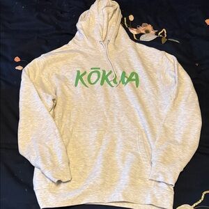 Gray Hoodie with Green Turtle Design